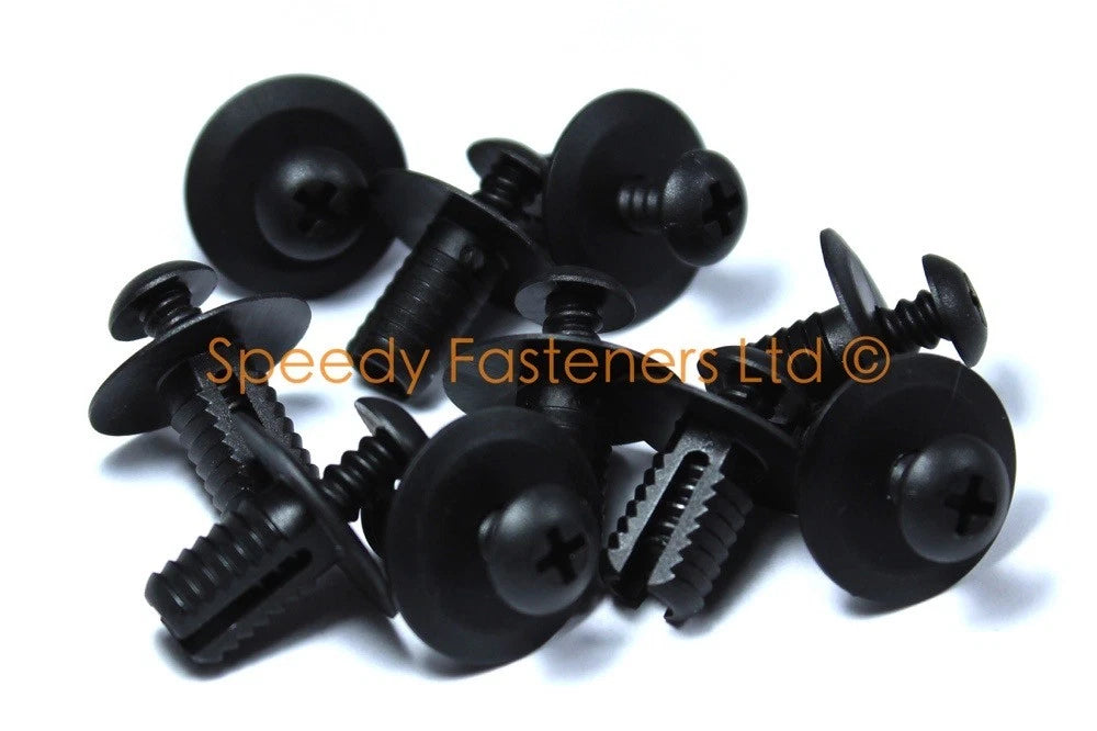 10x Plastic Black Fastex Rivet Screw for Lotus Elise