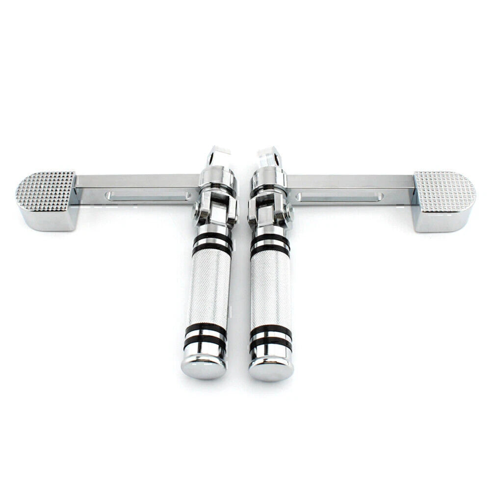 Chrome Stirrup Heel Foot Rest Pegs for Harley Sportster XL 883 1200 (2004-2023)