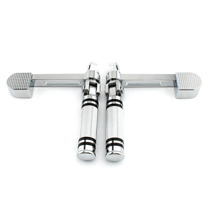 Chrome Stirrup Heel Foot Rest Pegs for Harley Sportster XL 883 1200 (2004-2023)