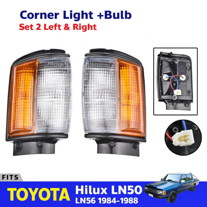 Corner Lights Turn Lamp LH+RH Fits Toyota Hilux LN50 LN56 Pickup UTE 1984-88 D06