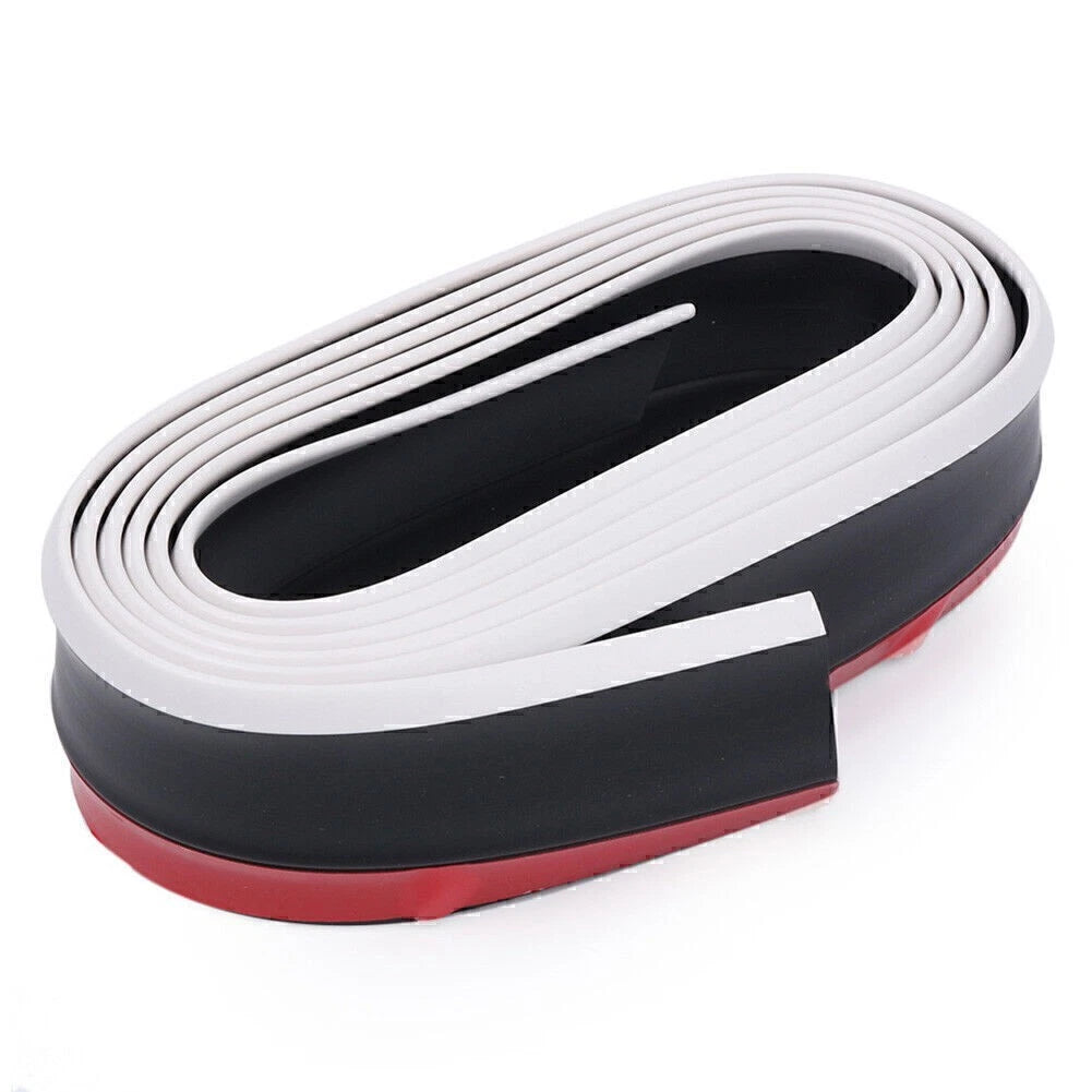 2.5M White Lower Lip Protector Strip Bumper Guard for Car