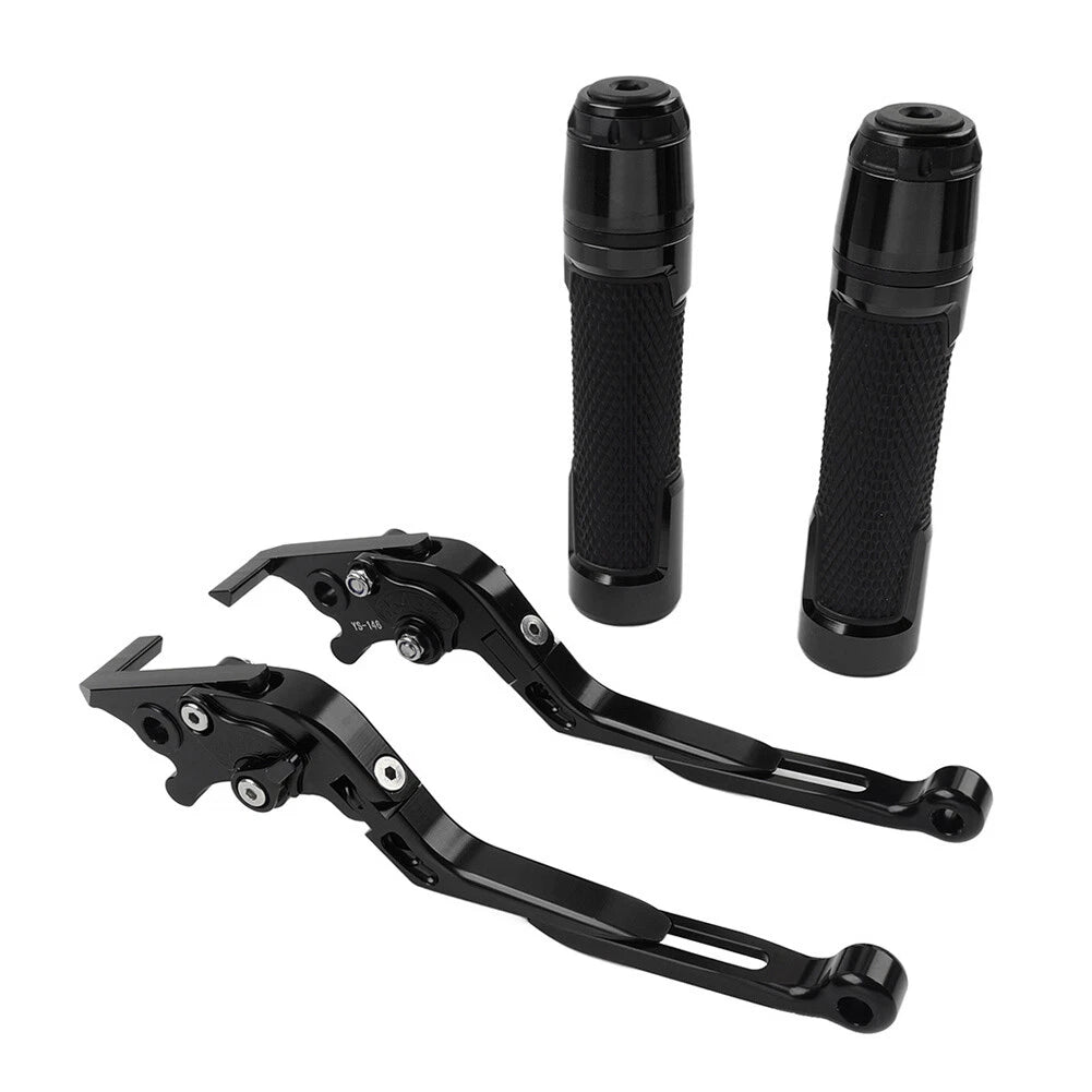 Black Extendable Brake Clutch Levers Grip Set for BMW S1000R S1000RR (2010-2023)