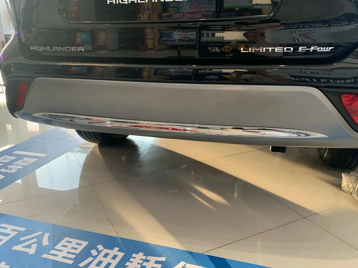 Rear Bottom Bumper Chrome Cover Trim for 2020-2023 Toyota Highlander