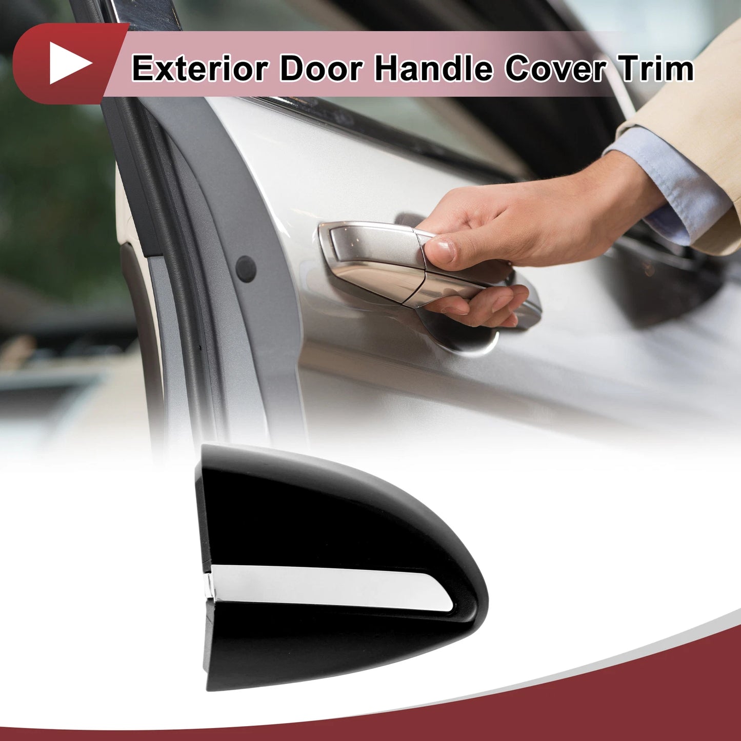 Exterior Door Handle Cover Trim Black for Toyota Corolla (2014–2018)