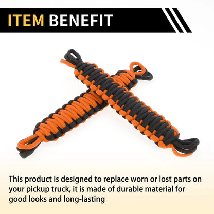 2 x Door Limiting Straps for Jeep Wrangler TJ JK JKU (2007-2018) Black Orange