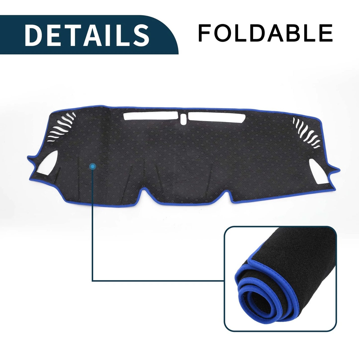Dashboard Cover Mat for Subaru Levorg VN Black Blue (2014-2023)