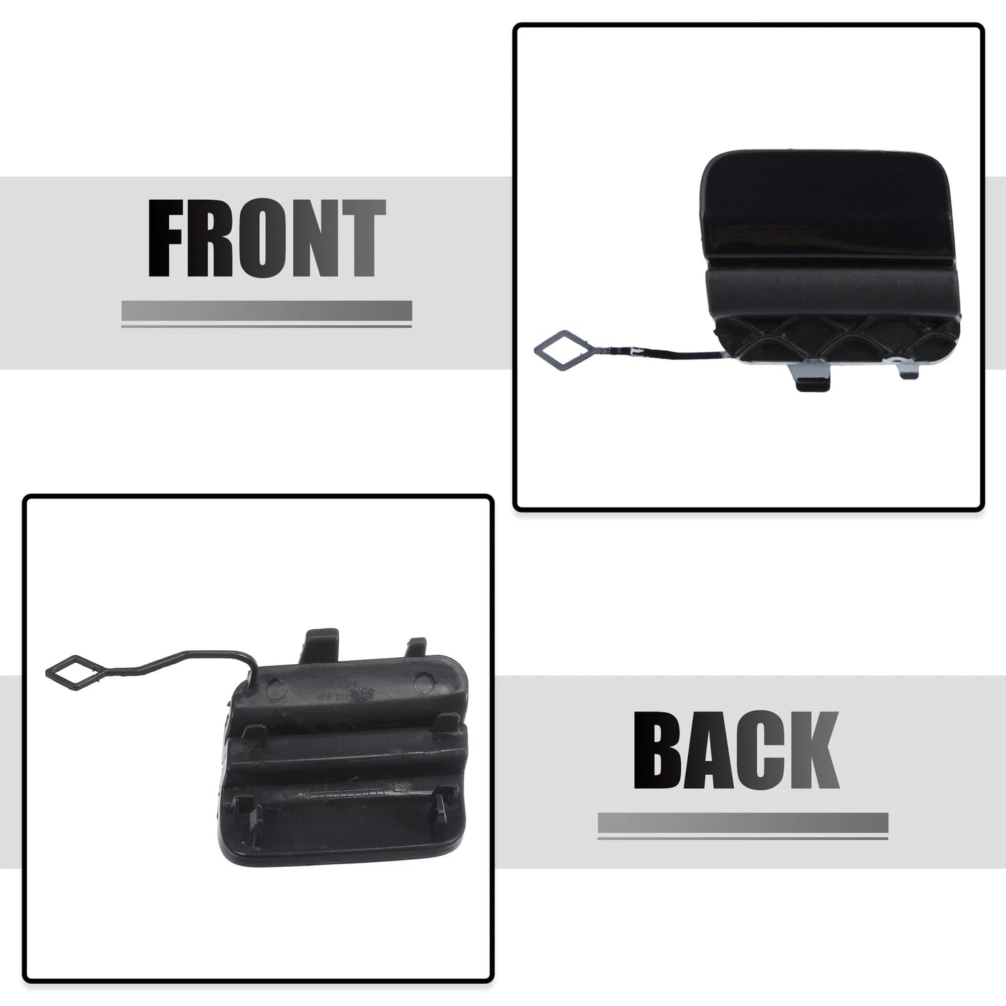 Rear Bumper Tow Hook Eye Hole Cover for Mercedes-Benz W205 Sedan (2015-2020)
