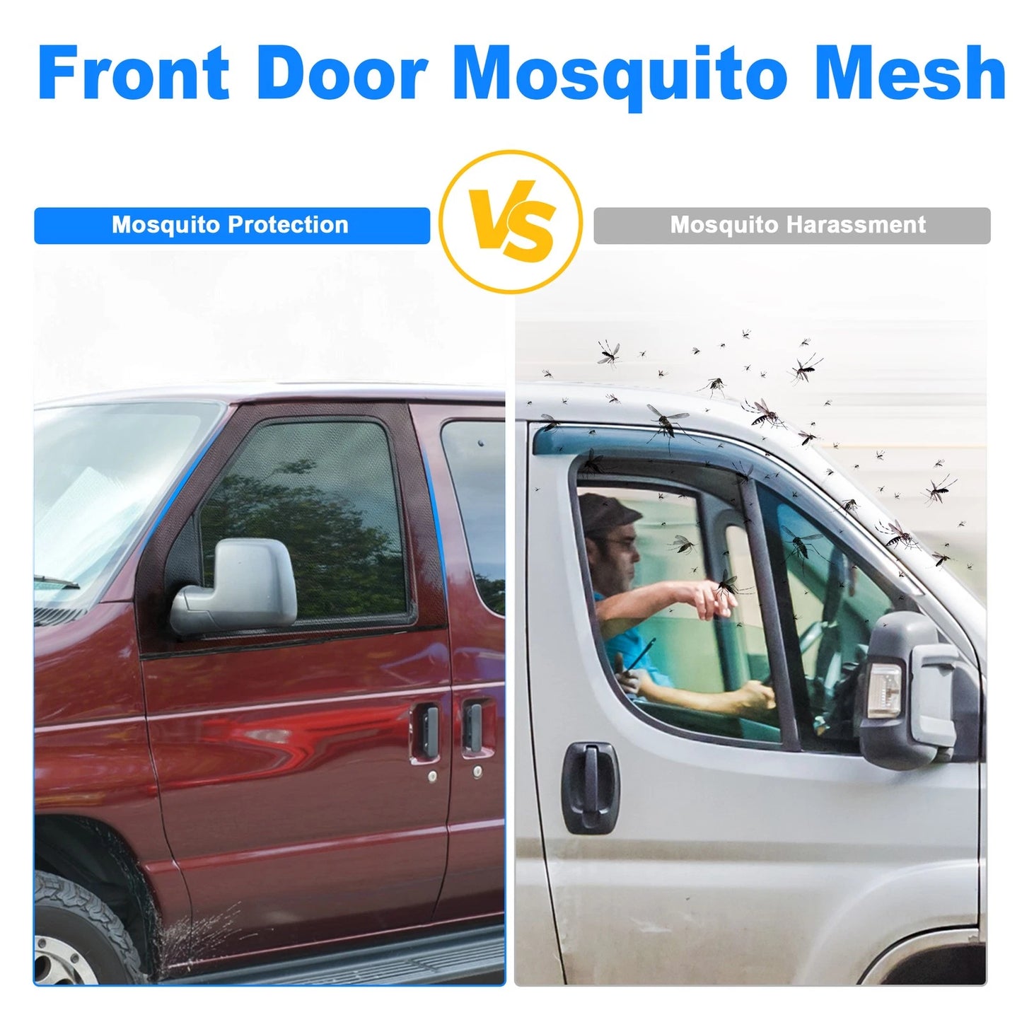 Magnetic Mosquito Screen for Ford E-Series Econoline Club Wagon (2002-2025)