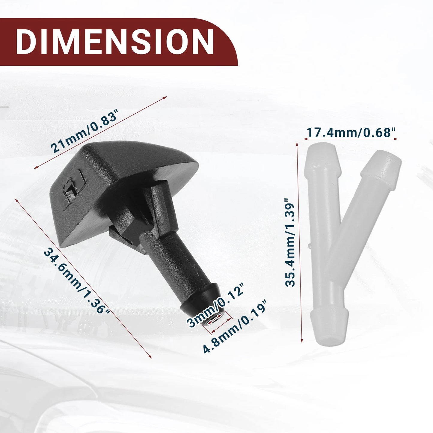 Windshield Washer Nozzle Set for Volvo C70 (2006-2013)