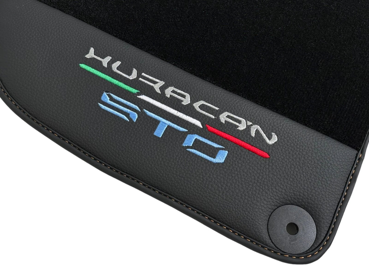 Black Floor Mats for Lamborghini Huracan STO (2020-2023)