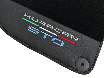 Black Floor Mats for Lamborghini Huracan STO (2020-2023)