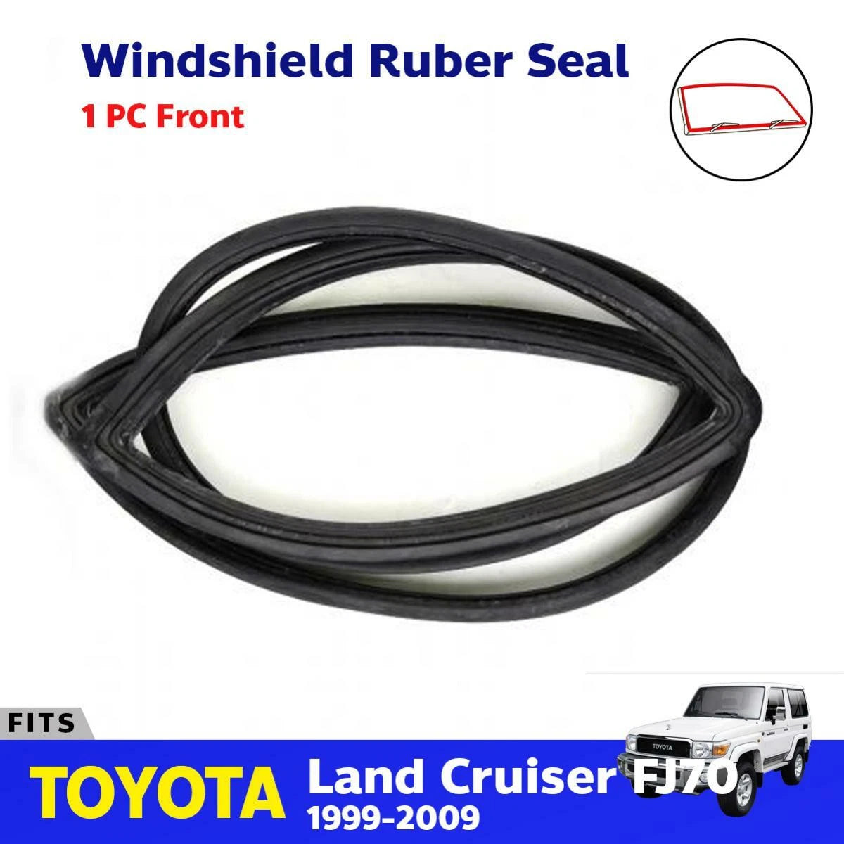 Front Windshield Rubber w Molding Hole Fits Toyota Land Cruiser FJ70 1999-09