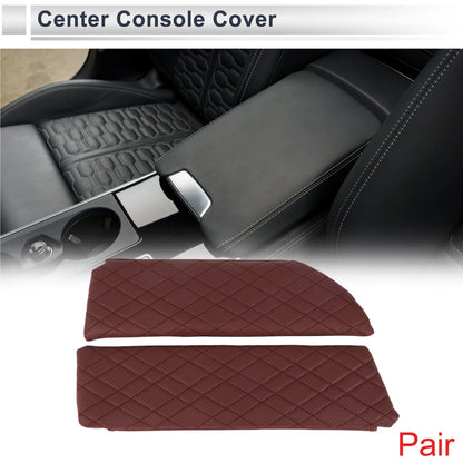 Center Console Cover with Storage Bag for BMW 5 Series (2018-2023) Red 1 Pair