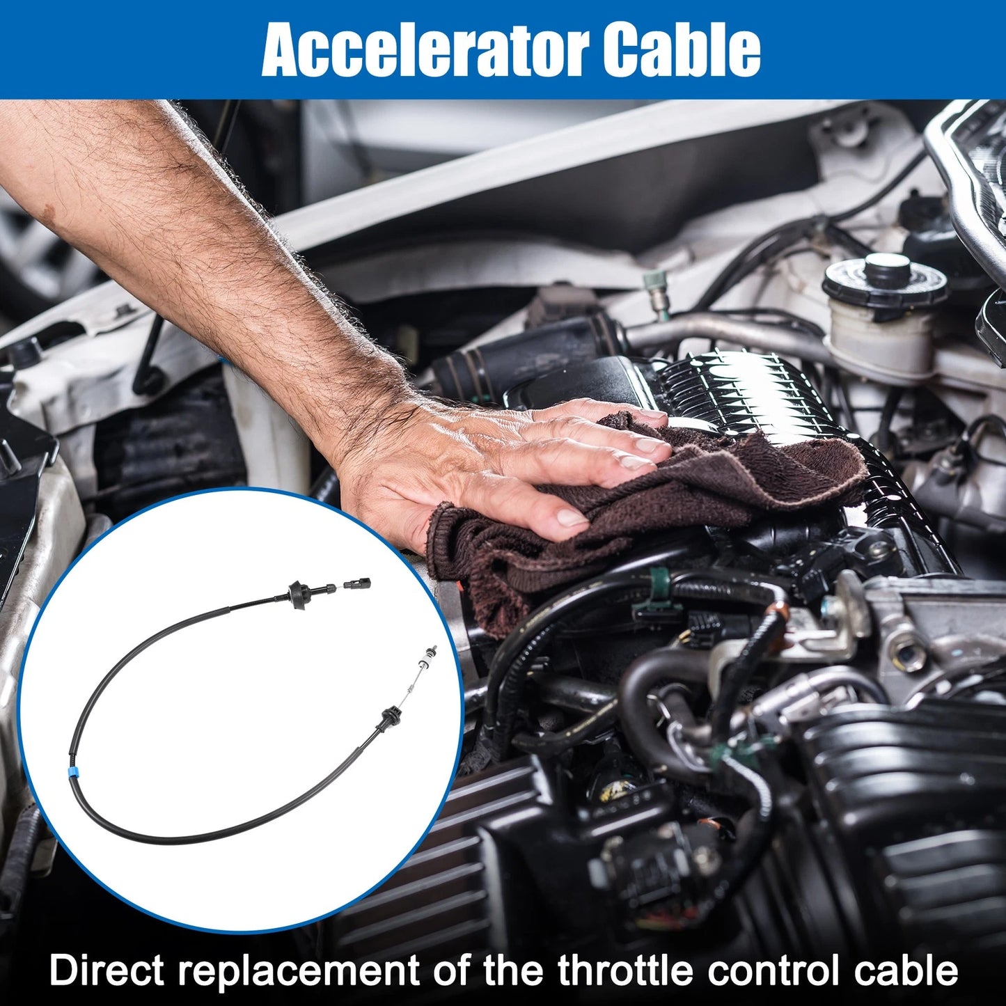 Throttle Body Accelerator Cable for Dodge Ram 2500 3500 (1994-1998)