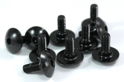 10x Schwarz Aluminium Bolzen m6 x16mm 3mm Schulter Stufen for VW Golf