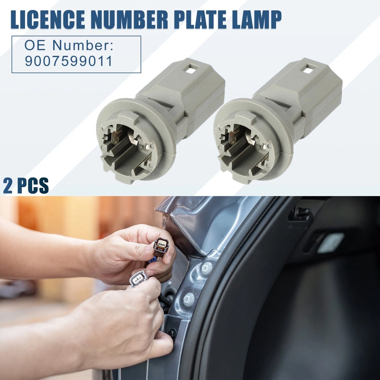 2 x License Plate Lamp Light Socket for Scion TC (2005–2016)