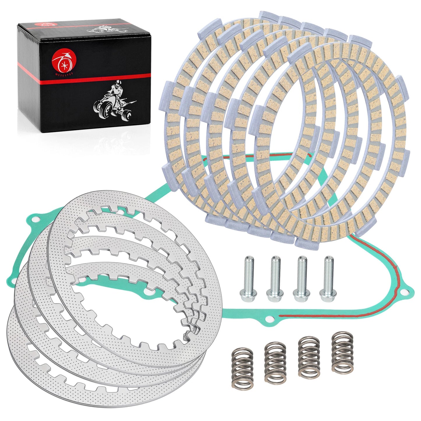 Clutch Friction Steel Plates w/ Gasket for Honda CR80/85 R RB (1983–2007)