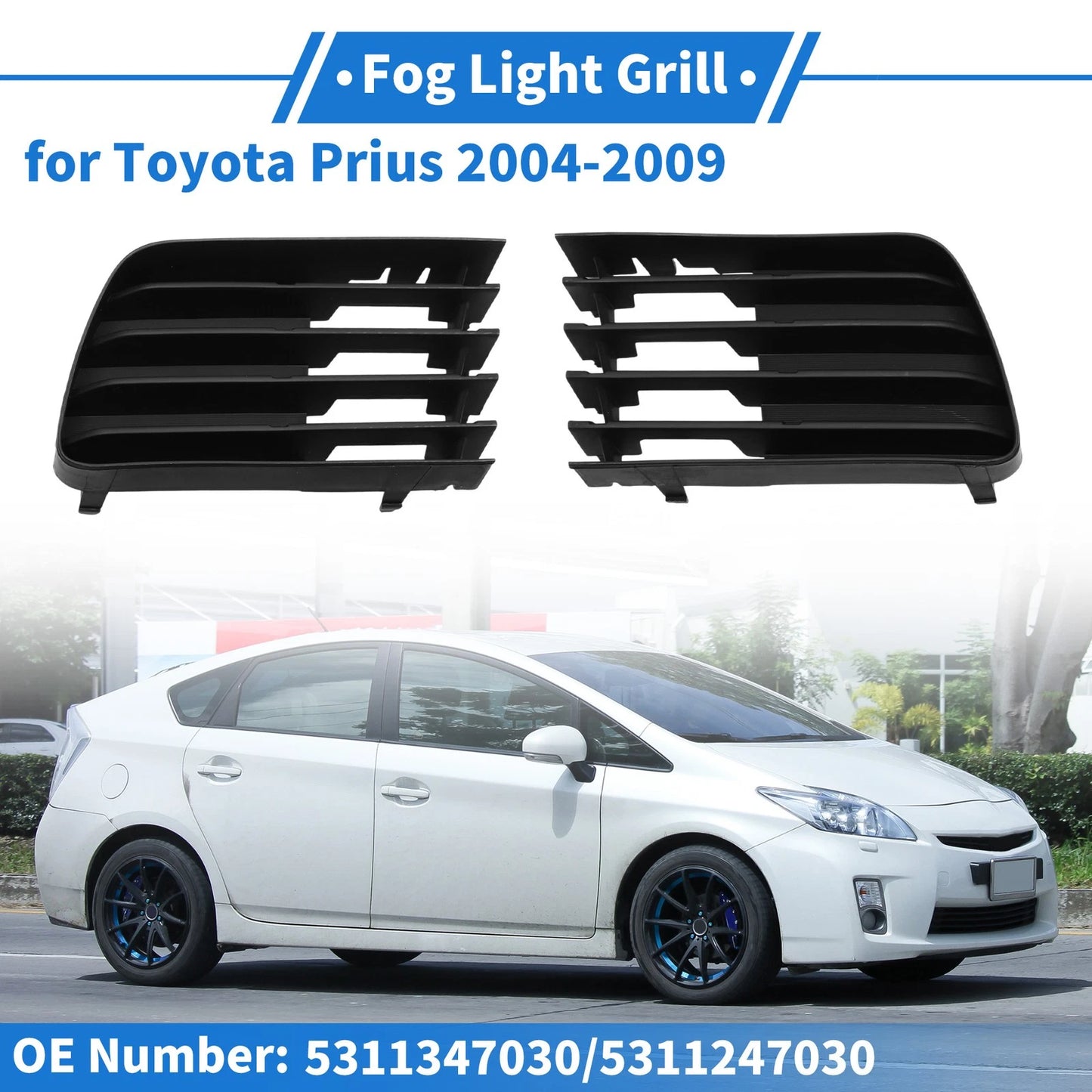 Fog Light Grill Front Left Front Right for Toyota Prius (2004–2009)