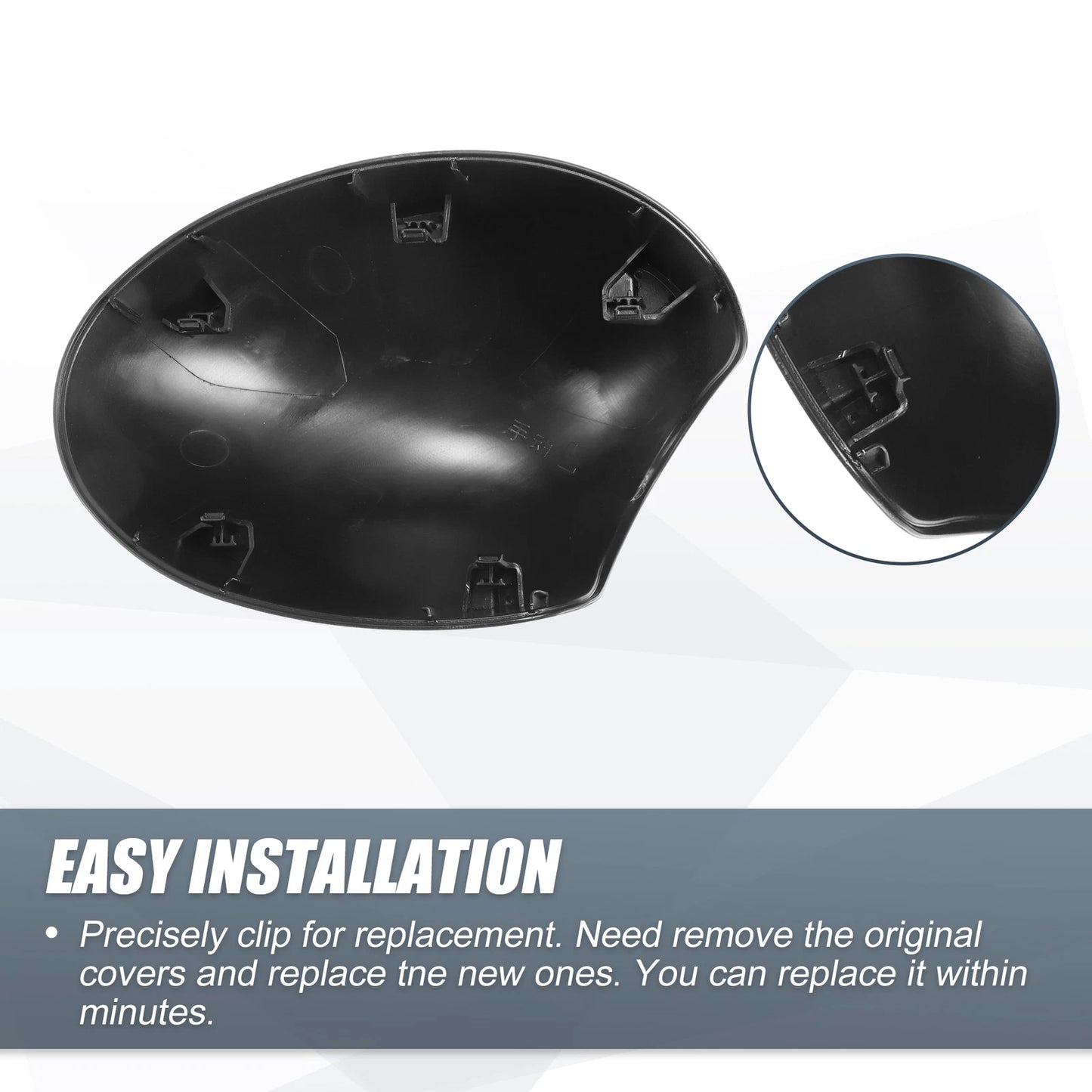 Left Side Mirror Cover Cap Gray for BMW Mini Clubman R55 R57 (2007-2015)