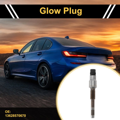 Glow Plug for Diesel Engine - Silver Tone Steel (Compatible with Various Models)
