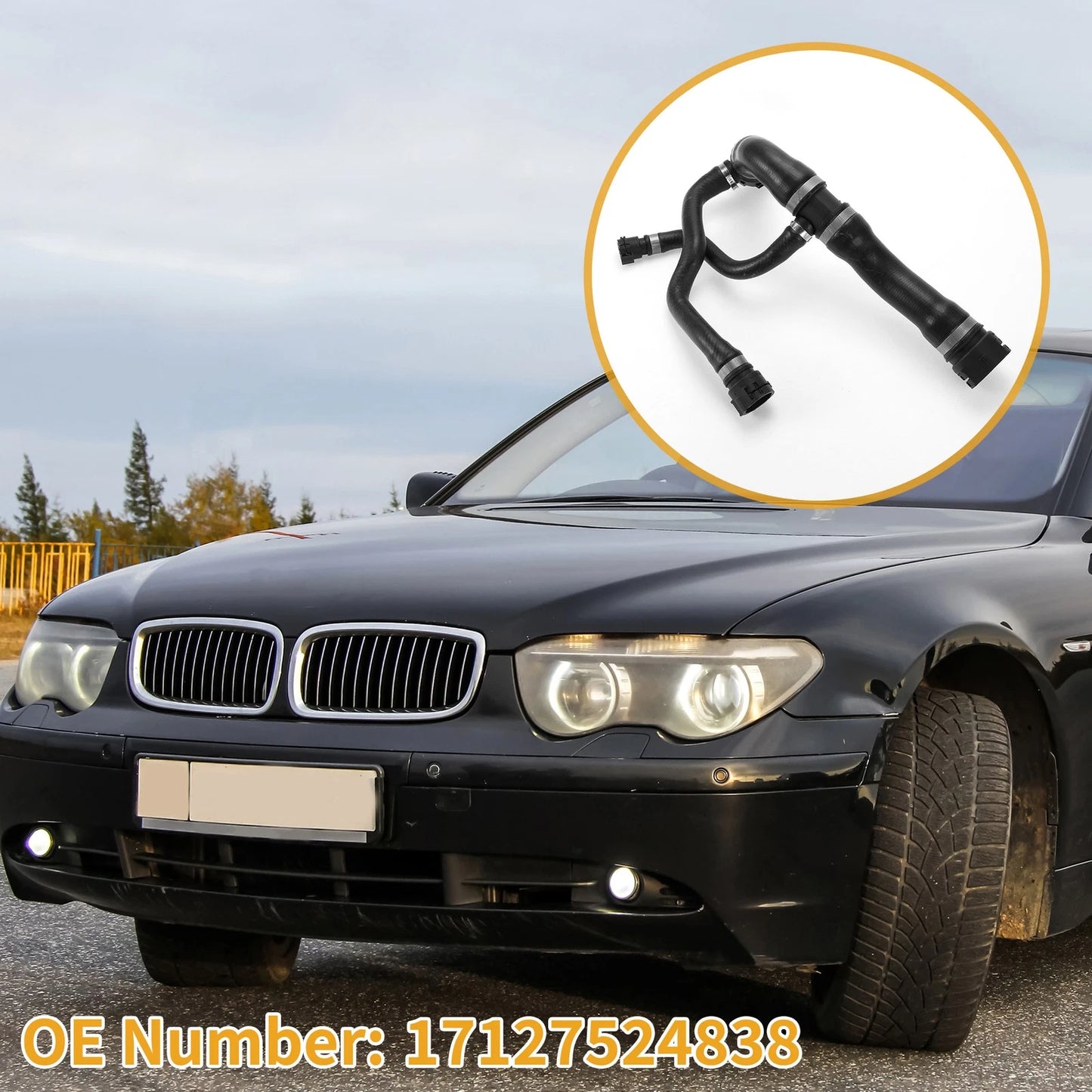 Radiator Hose for BMW 7 Series E65 E66 E67 730i 730Li (2002-2008) Rubber