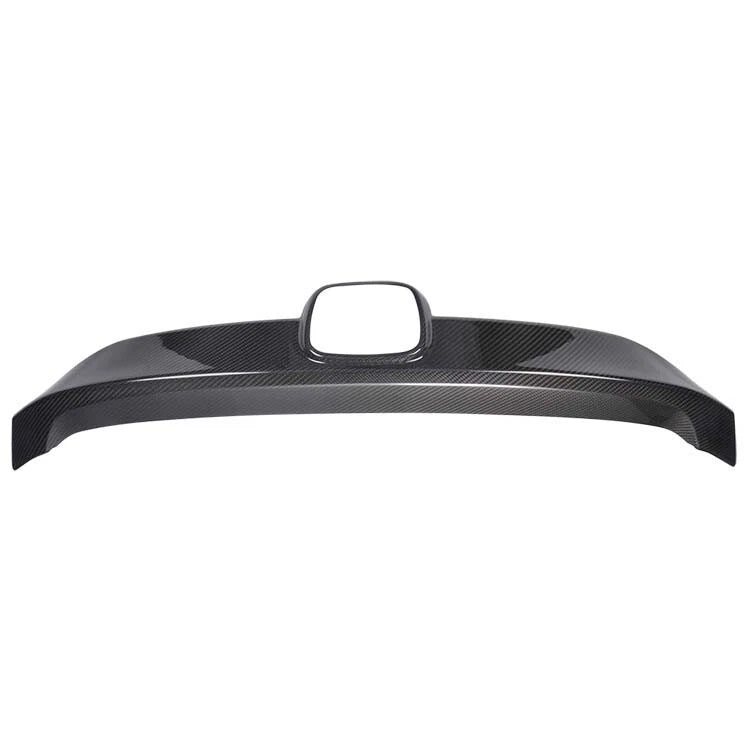 Dry Carbon Fiber Front Grille Emblem Cover Trim for Honda Civic 10th 2016-2020