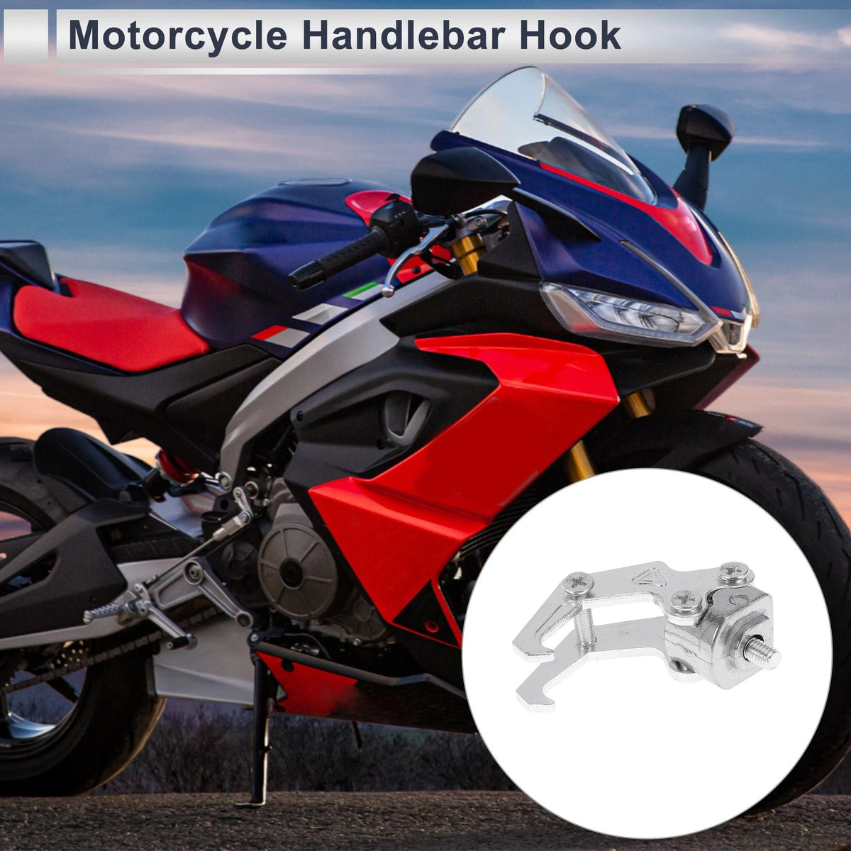 Claw Shape Aluminum Alloy Motorcycle Hanging Hook 1 Pcs Silver Tone 62mm for Motorcycle