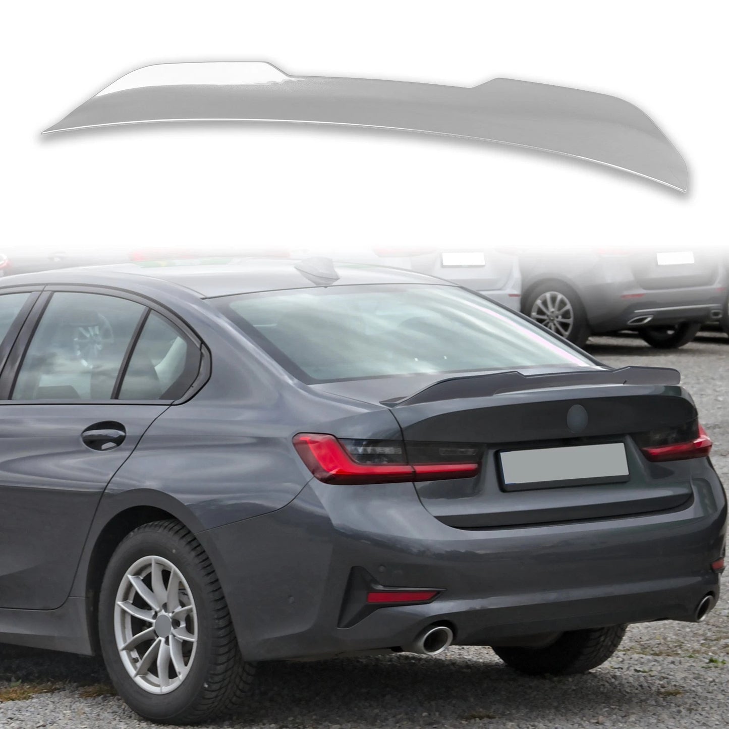 ABS Boot Spoiler for BMW 3 Series G20 2019-2023 Glacier Silver