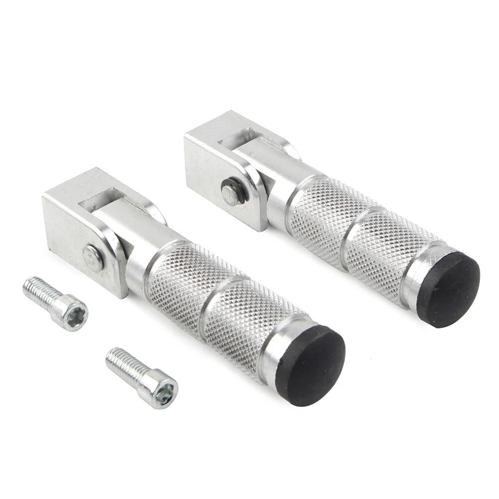 New 8mm Motorcycle Universal Folding Passenger Footpegs for Bicycle