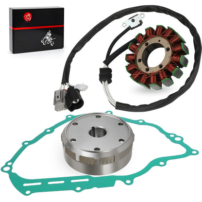 Flywheel Rotor & Stator w/ Cover Gasket for Yamaha Rhino YXR700F (2008-2013)