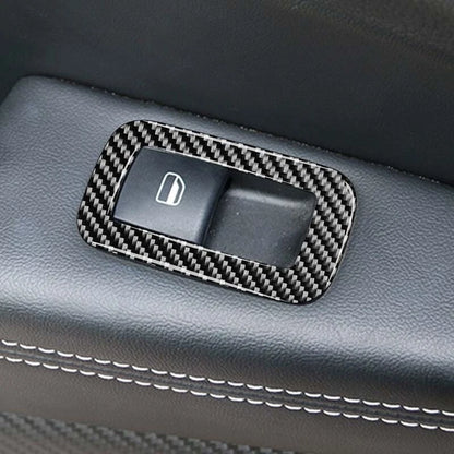 Carbon Fiber Window Control Buttons Cover Trim Fit for Grand Cherokee 2011-2019