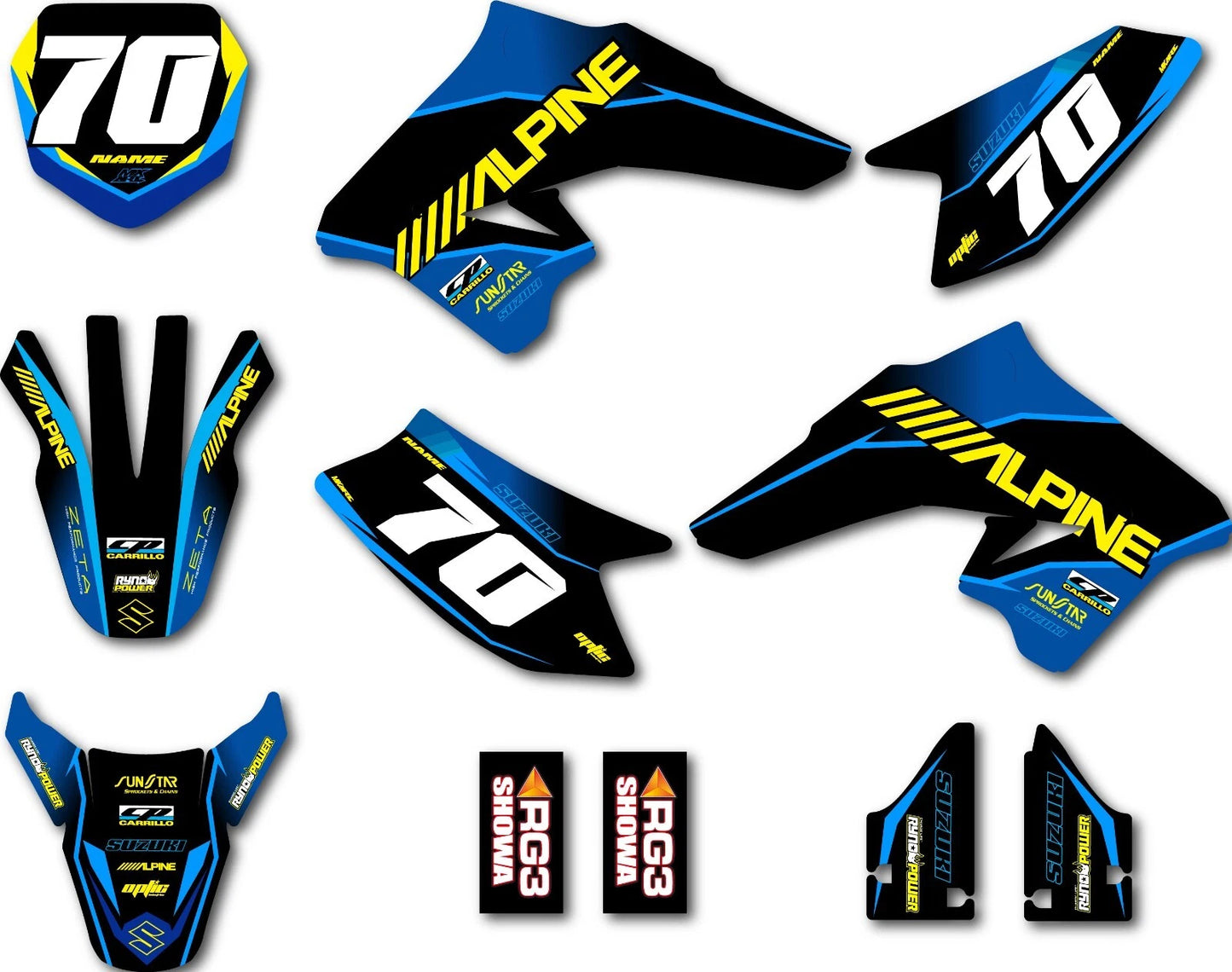 Custom Graphic Kit for Suzuki DRZ 70 (2009-2024) Soul Style Stickers