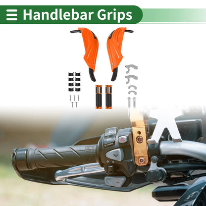 Hand Grips Cover for Motorcycle Handlebar Aluminum Alloy Rubber