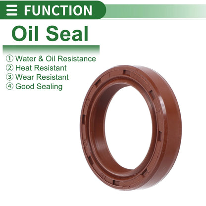 Oil Seal 25x35x7mm FKM Rubber Rotary Shaft Seal 5 Pcs for Automotive