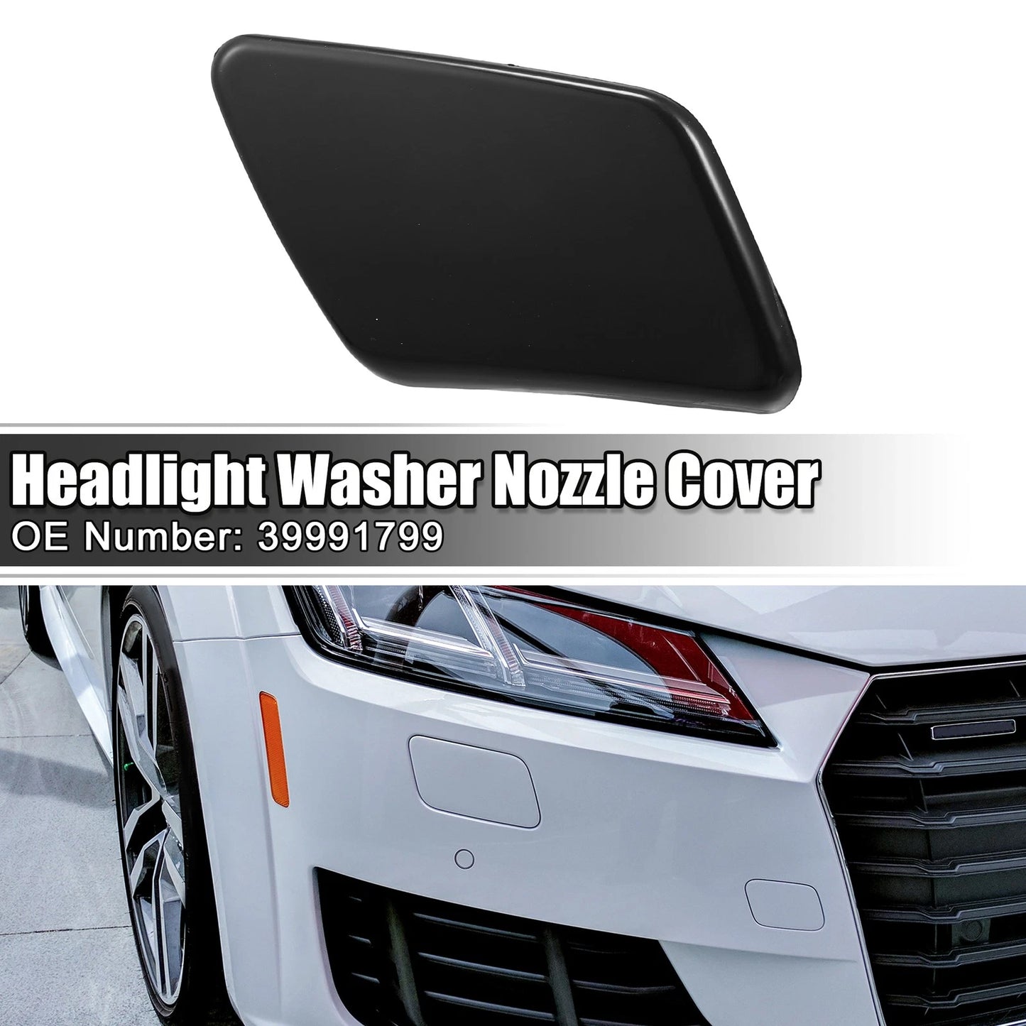 Bumper Headlight Washer Nozzle Cover for Volvo S40 V50 (2004-2012)