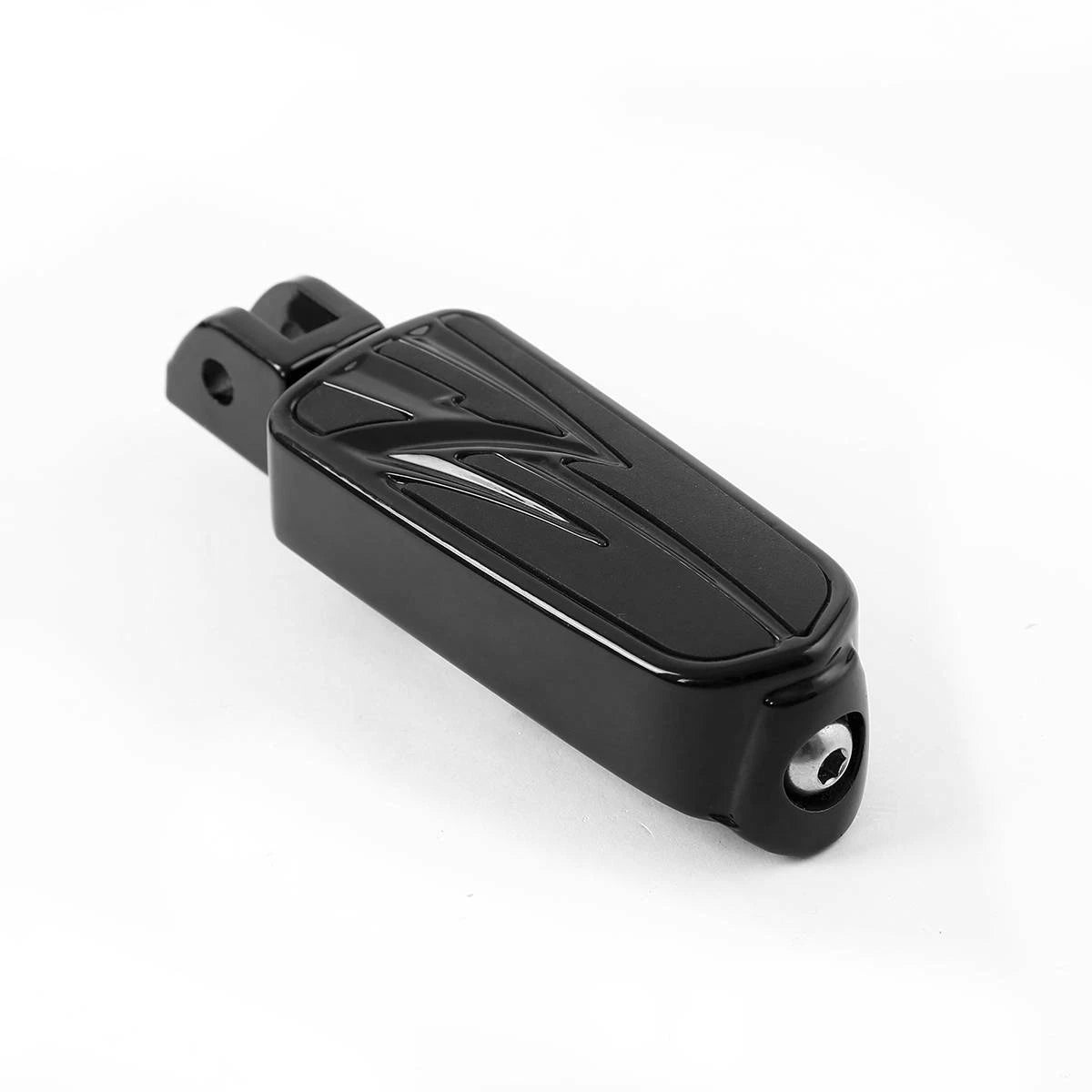 Black Driver Rider Foot Pegs for Harley Fat Bob Softail (2018-2025)