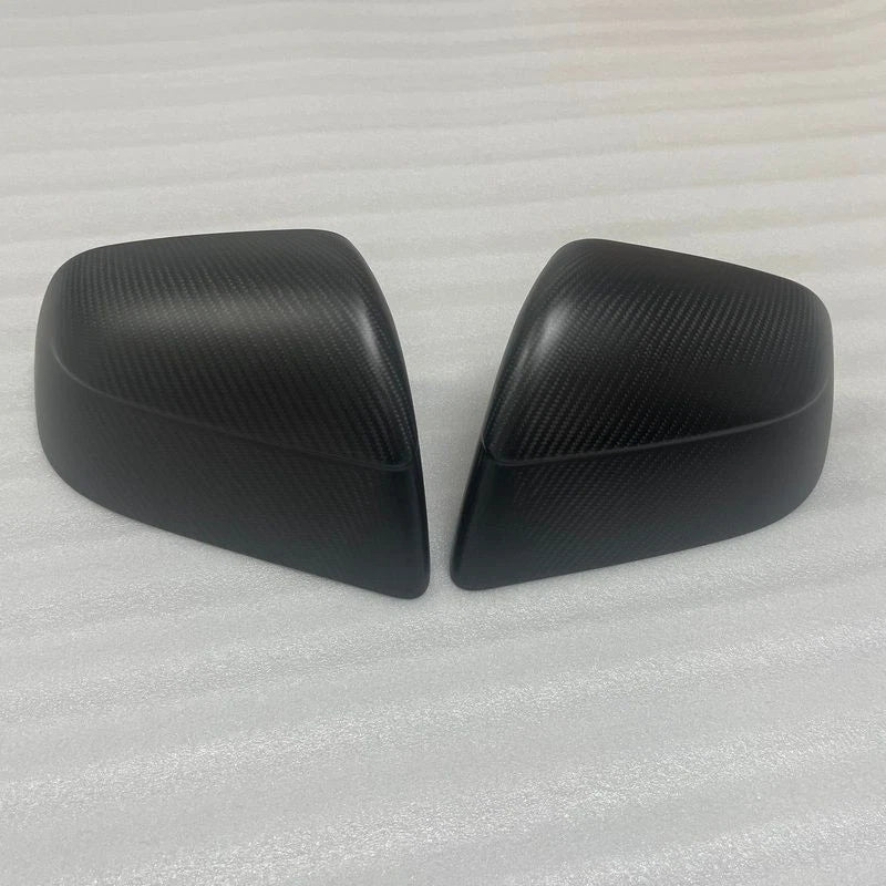 Matte Carbon Fiber Add-on Side Mirror Cover Caps for Tesla Model Y Juniper 2025