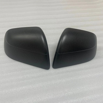 Matte Carbon Fiber Add-on Side Mirror Cover Caps for Tesla Model Y Juniper 2025