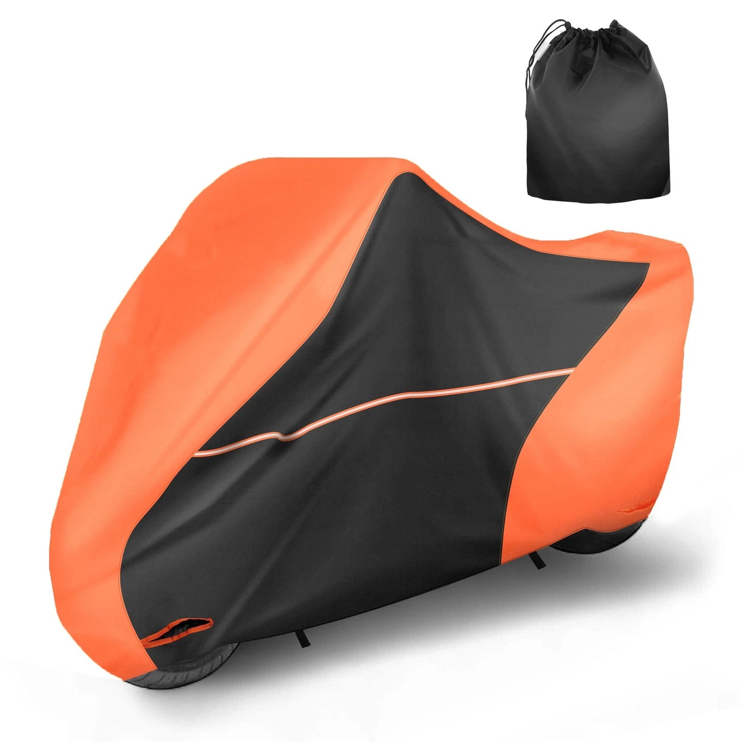 Outdoor Waterproof Motorbike Motorcycle Cover All Weather Protector Orange 220cm
