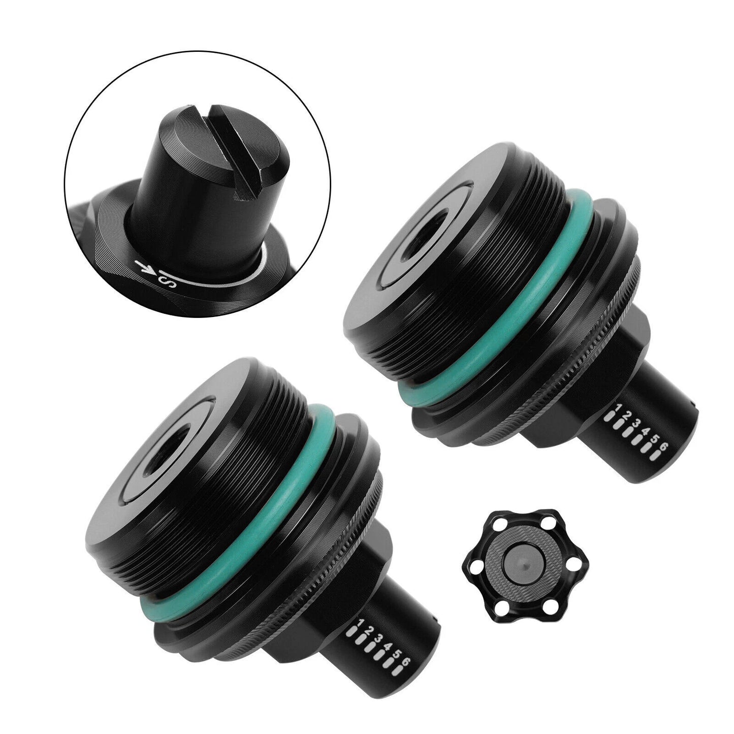 2 x Fork Preload Adjustment Screws Black for Yamaha MT-03 (2019-2023)
