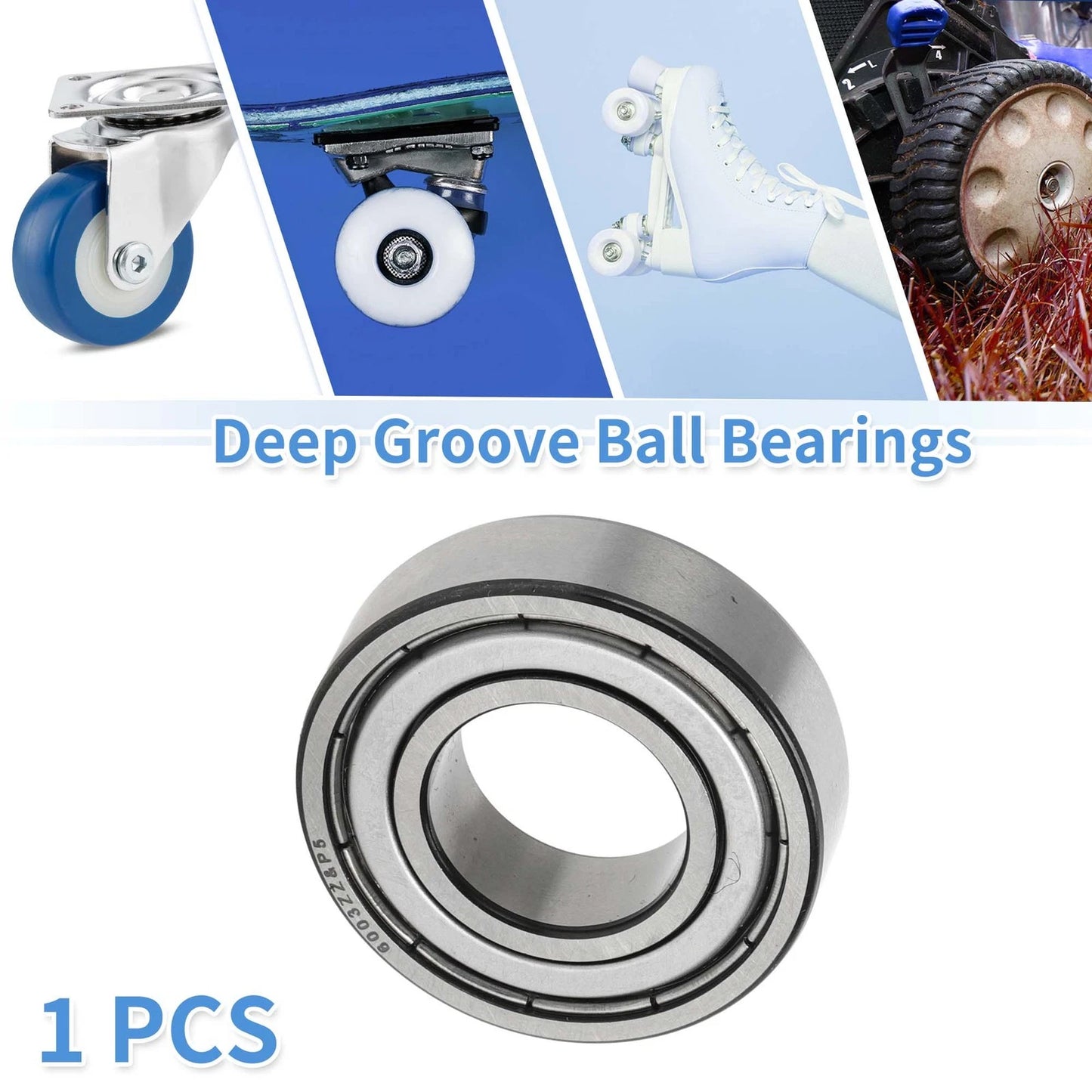 Deep Groove Ball Bearings 17*35*10mm 1Pcs Lubricated SilverTone for Make Model
