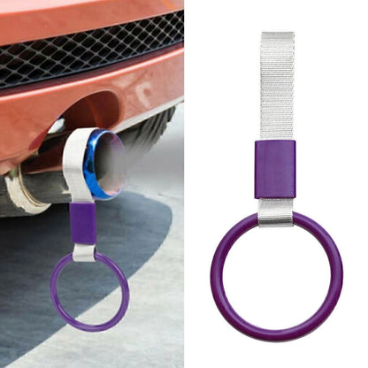 Round Purple JDM Tsurikawa Ring Handle Strap Charm for Subway Train & Bus