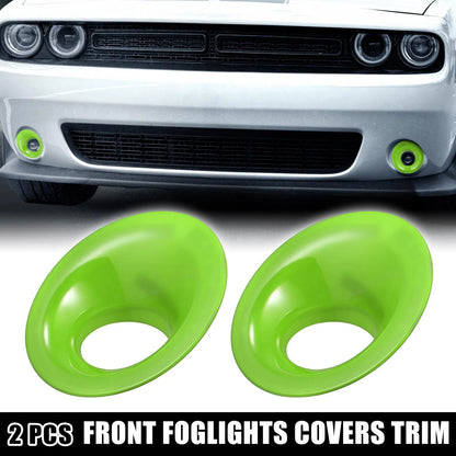 Front Foglights Covers Trim for Dodge Challenger (2015-2020) Green