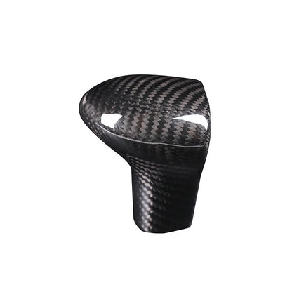 Real Carbon Fiber Gear Shifter Knob Head Cover Trim For Audi A4 A6 2013-16