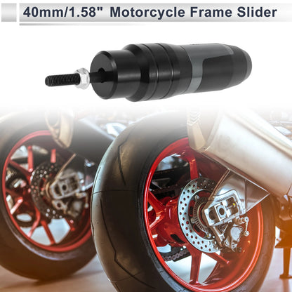 10mm Aluminum Alloy Motorcycle Slider Frame 1 Pc Titanium Tone for Make Model