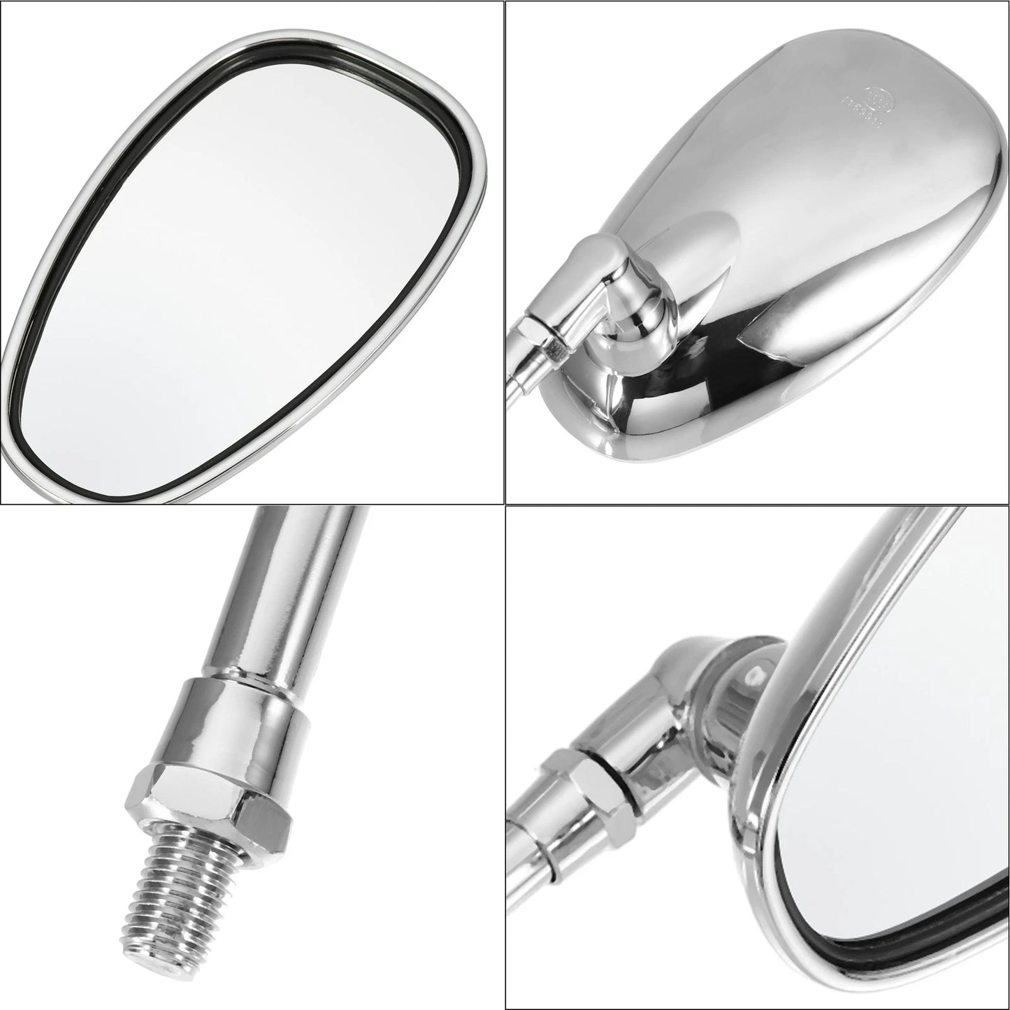 10mm Rearview Mirror Pair for Kawasaki, Honda