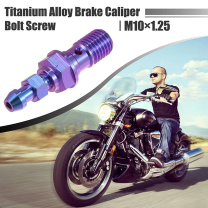 M10x1.25 Brake Master Cylinder Screw Titanium Blue Purple for Motorcycle