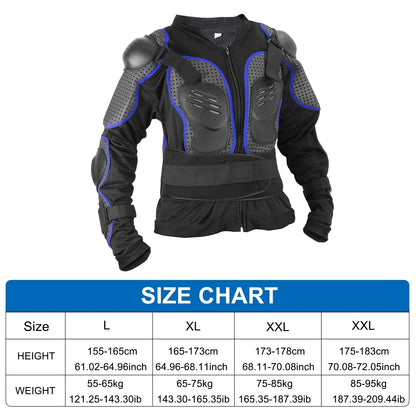 Dirt Bike Riding Protective Gear XL for Off-Road Blue