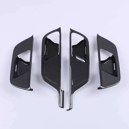 Inner Door Handle Bowl Carbon Fiber Cover Trim for Mercedes-Benz GLB (2020-2023)