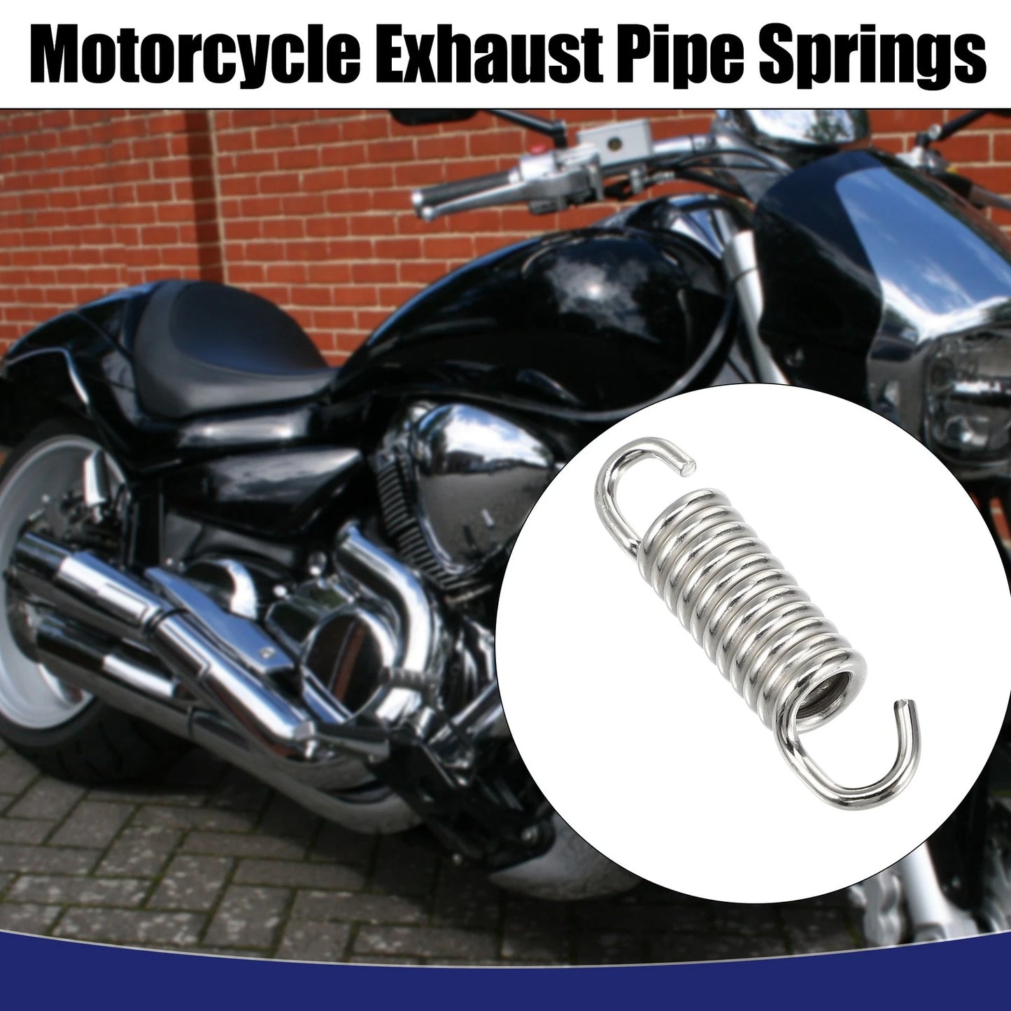 43mm 1.69in Cycle Muffler Exhaust Pipe Spring 4 for Make Model